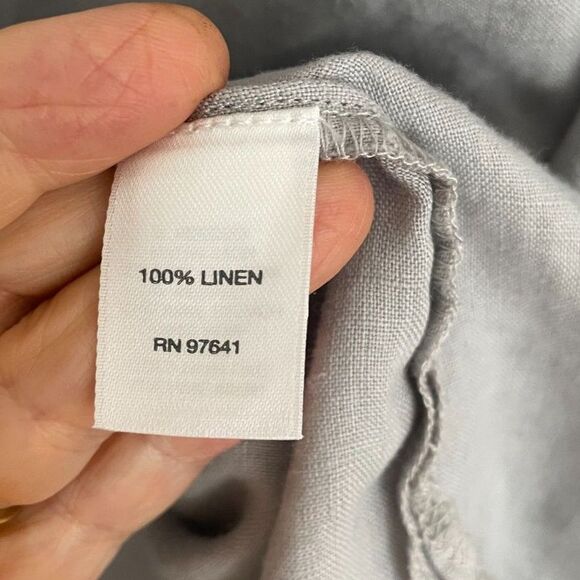 J. Jill Light Gray Button Down Shirt - Picture 4 of 7